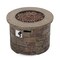 Contemporary Home Living 34.5" Brown Contemporary Round Outdoor Patio Fire Pit